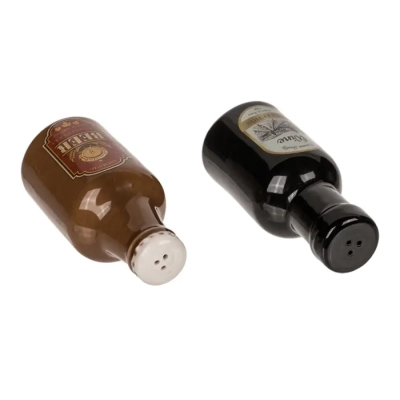 Solniczka i Pieprzniczka - Piwo i Wino - Zabawny Prezent do Kuchni