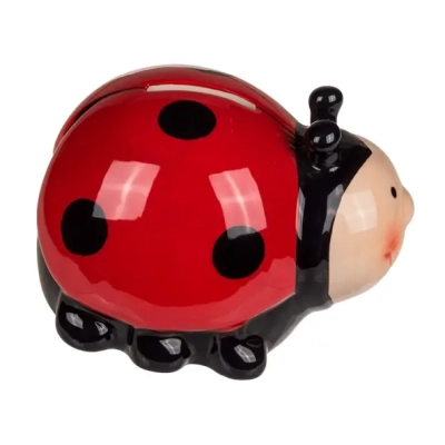 Czerwona Skarbonka Biedronka z Kluczykiem - Prezent dla Dzieci