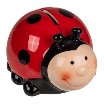 Czerwona Skarbonka Biedronka z Kluczykiem - Prezent dla Dzieci