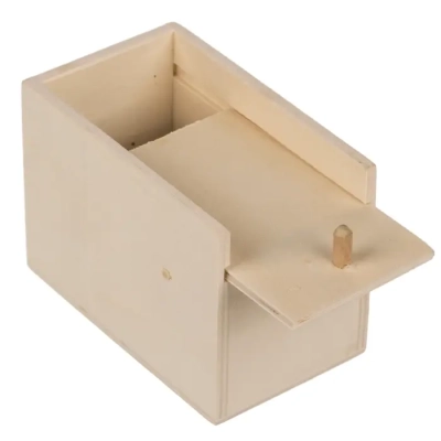 Wyskakujący Pająk z Drewnianego Pudełka - Psikus na Halloween