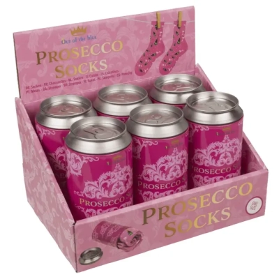 Skarpetki Różowe PROSECCO w Puszce - rozmiar uniwersalny
