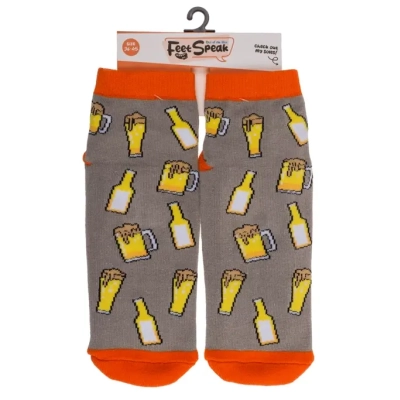 Skarpetki Antypoślizgowe dla Piwosza z ABS - BRING BEER - Rozmiar uniwersalny