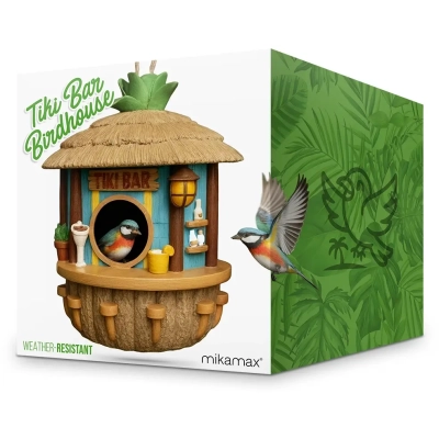 Domek dla Ptaków Tiki Bar - Tropikalna Dekoracja do Ogrodu, Balkonu, Tarasu