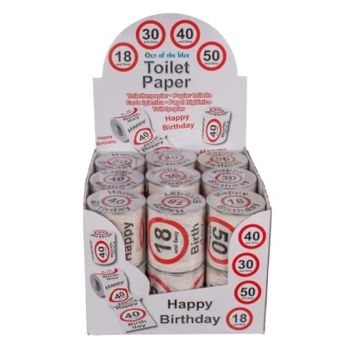 Papier Toaletowy na 30 Urodziny z napisem Happy & Sexy - Zabawny Prezent na 30-stkę