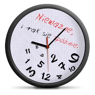 Zegar dla SPÓŹNIALSKICH (cichy mechanizm)