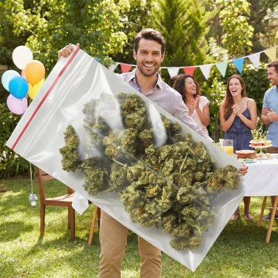 Ręcznik Kąpielowy Zioło Marihuana - Śmieszny Prezent dla Chłopaka