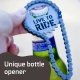 Rowerowy Otwieracz do Butelek z Łańcuchem i napisem LIVE TO RIDE