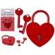 Kłódka Miłości z 2 Kluczykami - Prezent dla Pary Zakochanych