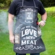 Fartuch Kuchenny - Love My Meat - Prezent dla Gotującego Mężczyzny