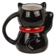 Czarny Kubek Lucky Cat - Kot Szczęścia 500 ml - Motyw Japońskiego Kota Maneki-neko