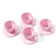 Nieprzywierające Silikonowe Foremki do Muffinek - Różowe Filiżanki 4 szt.
