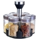 Przyprawnik Organizer Obrotowy 360° na Przyprawy - 6 Szklanych Pojemników z Dozownikiem