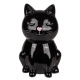 Ceramiczna Skarbonka Zamykana na Kluczyk - Czarny Kot