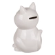 Ceramiczna Skarbonka Zamykana na Kluczyk - Biały Kot