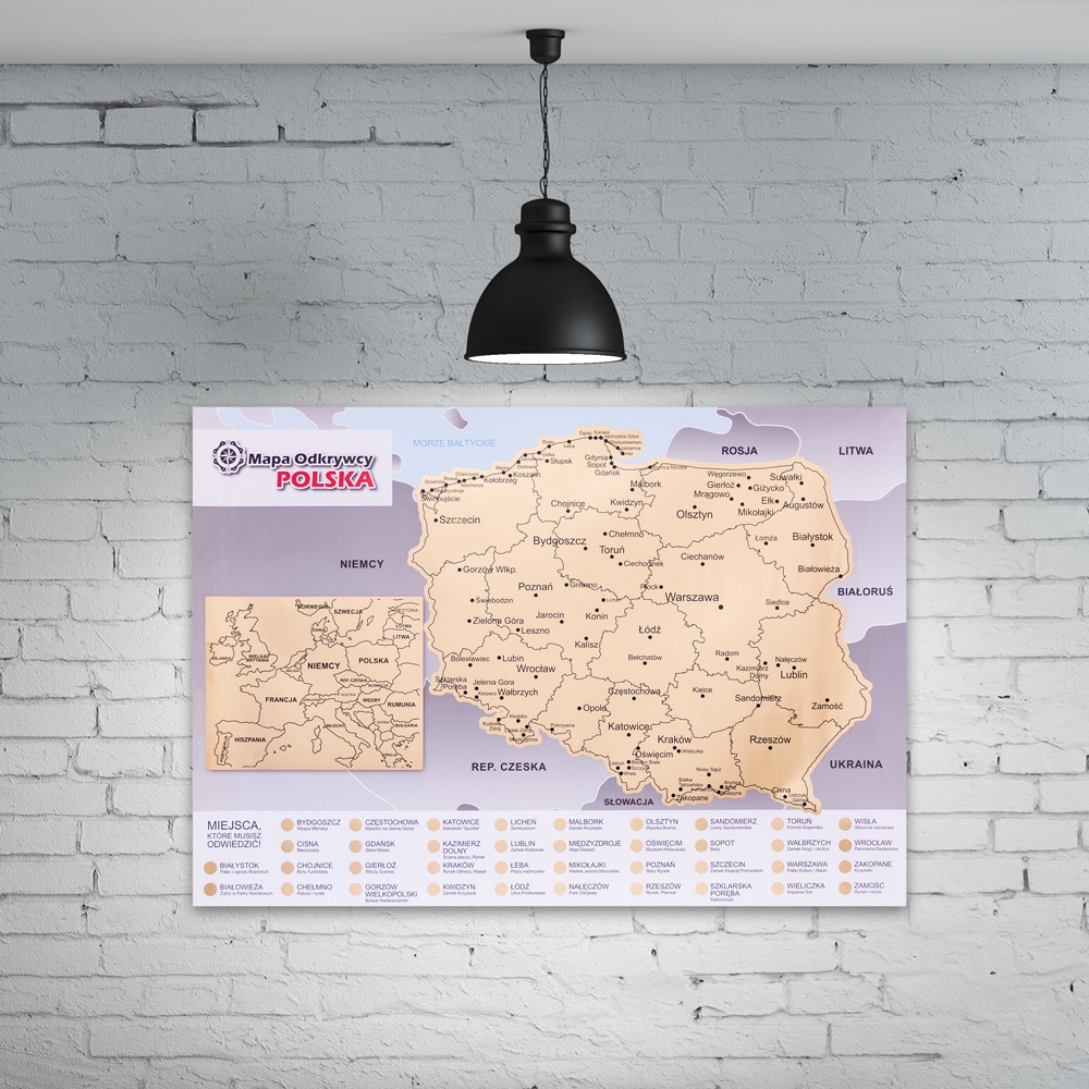 MAPA ODKRYWCY - POLSKA - ULEPSZONA ZDRAPKA