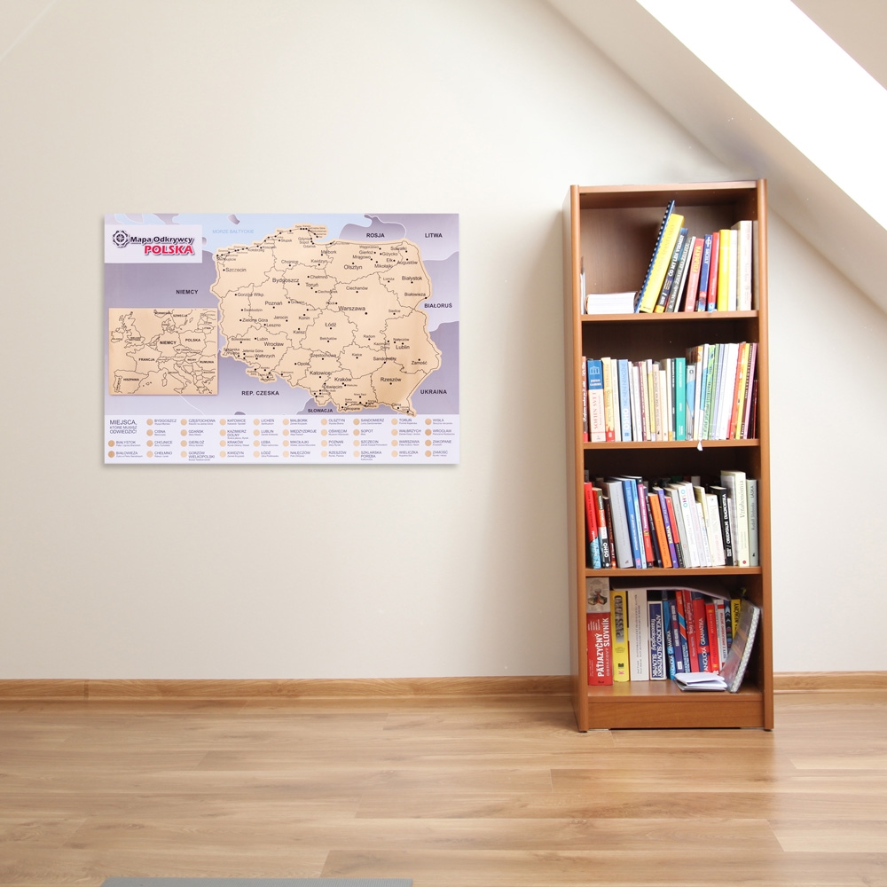 MAPA ODKRYWCY - POLSKA - ULEPSZONA ZDRAPKA