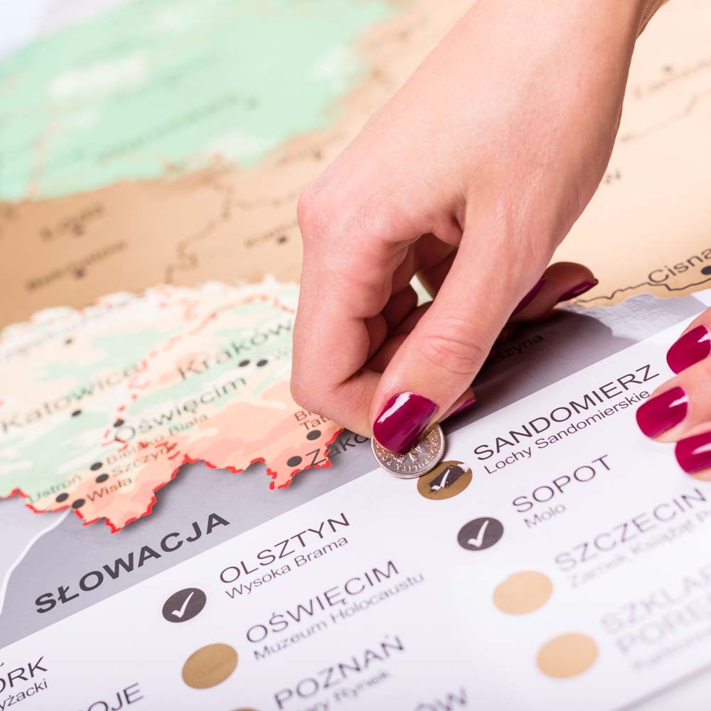 MAPA ODKRYWCY - POLSKA - ULEPSZONA ZDRAPKA