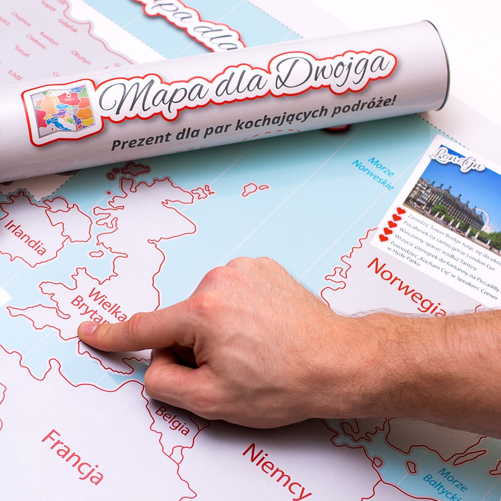 MAPA EUROPY DLA DWOJGA - ZDRAPKA DLA PAR