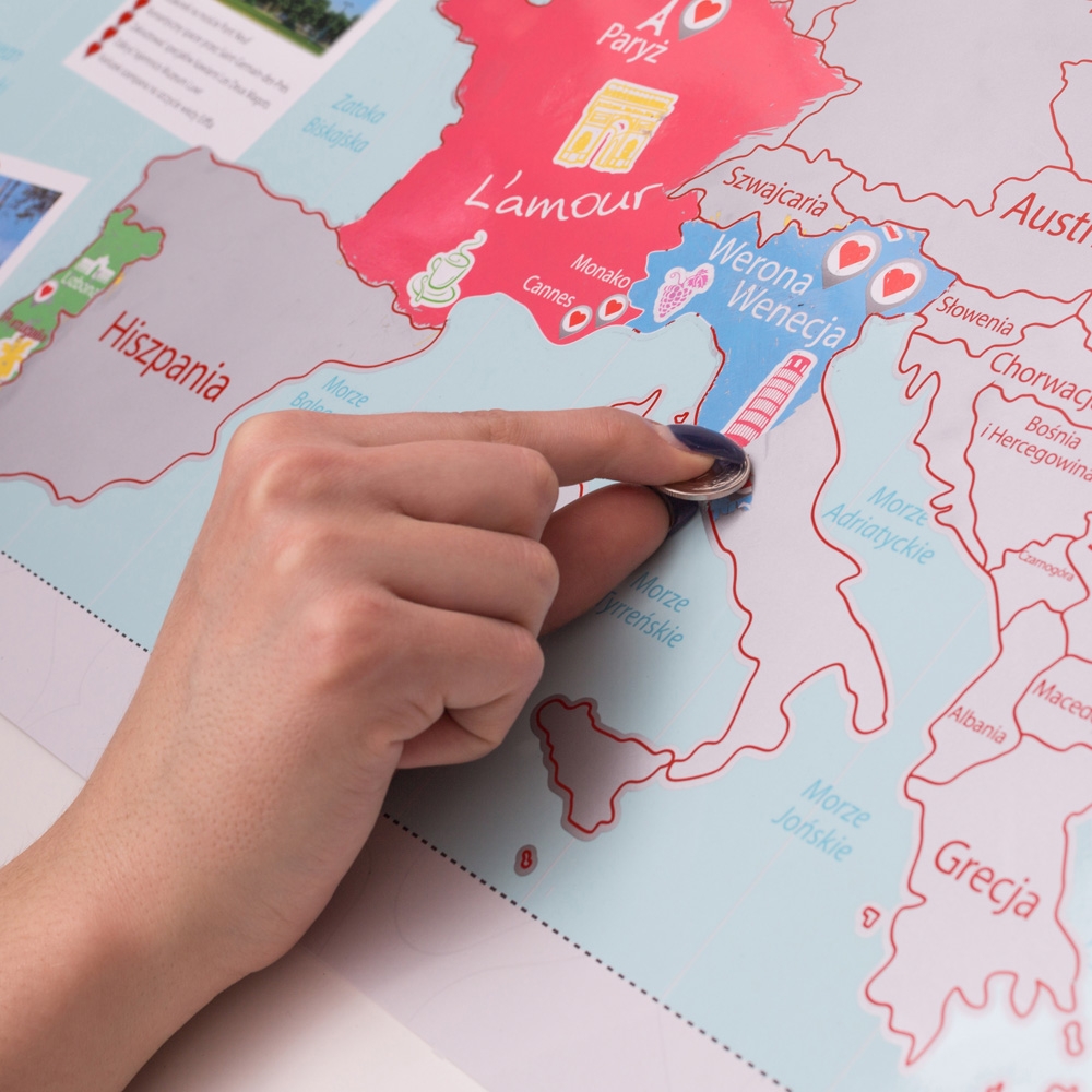 MAPA EUROPY DLA DWOJGA - ZDRAPKA DLA PAR