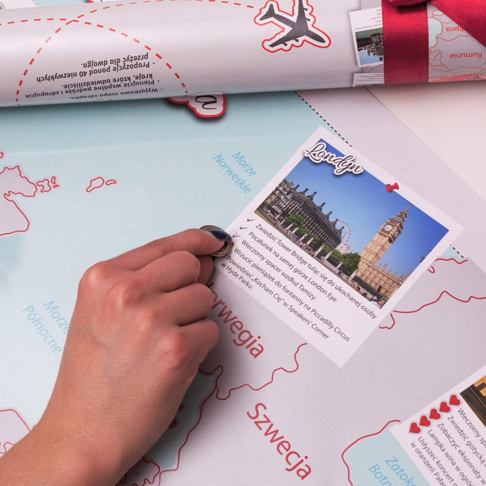 MAPA EUROPY DLA DWOJGA - ZDRAPKA DLA PAR