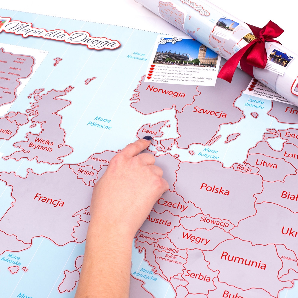 MAPA EUROPY DLA DWOJGA - ZDRAPKA DLA PAR