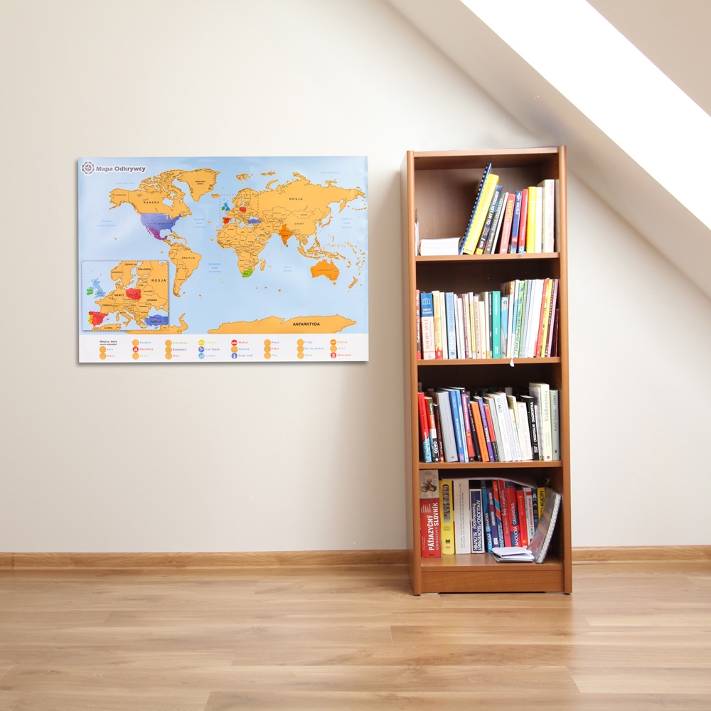 MAPA ODKRYWCY - ŚWIAT - ULEPSZONA ZDRAPKA